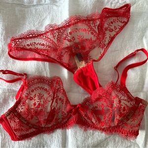 Journelle lingerie set - red